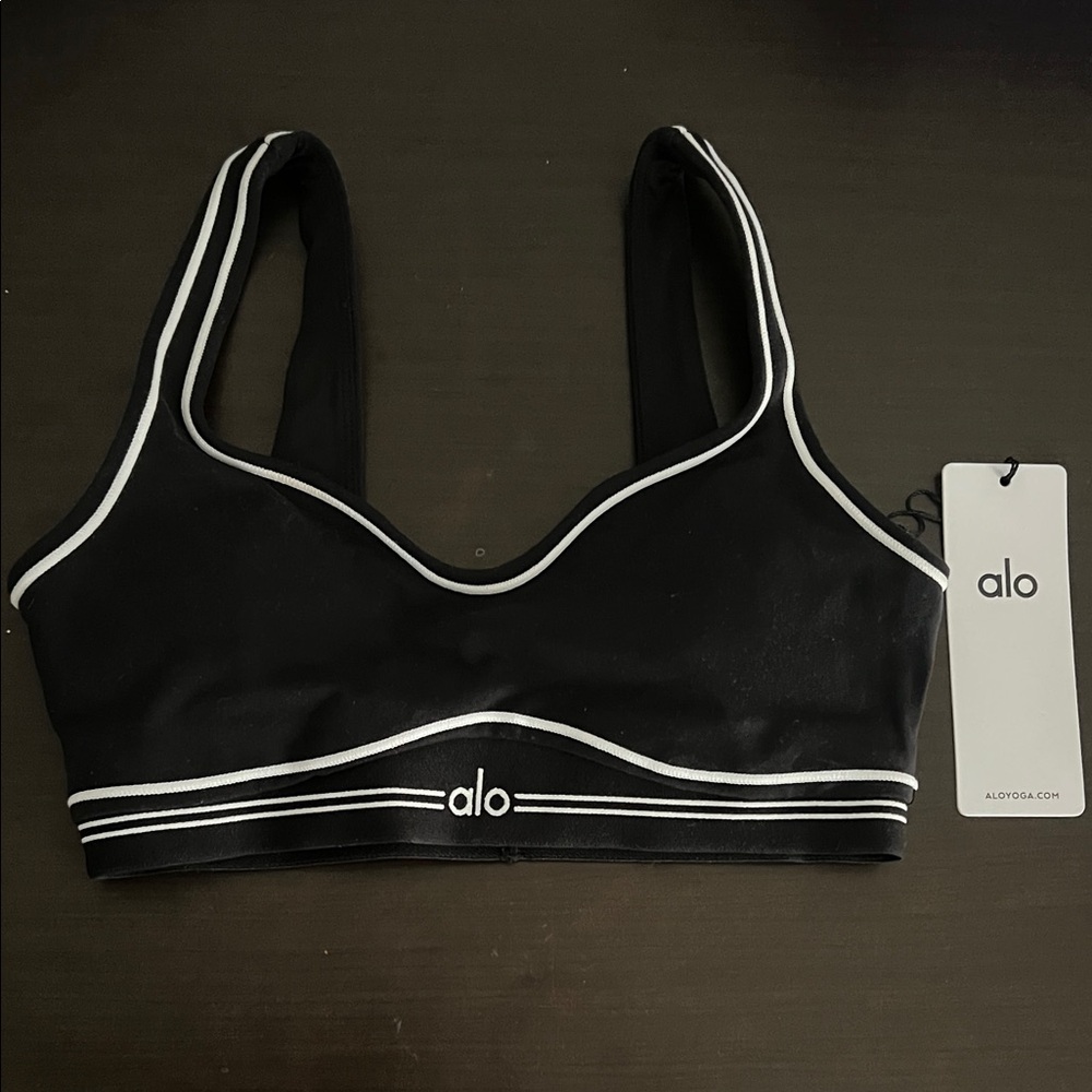 ALO Yoga Black and White Sports Bra